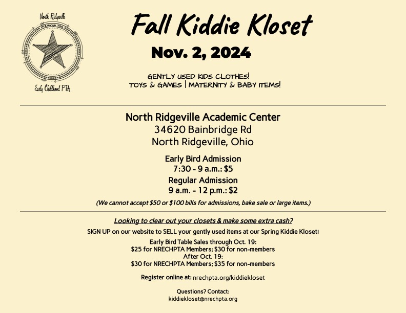 Fall Kiddie Kloset Flier